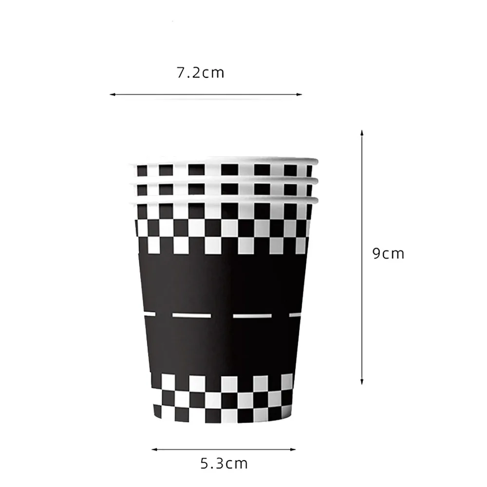 Car Theme Disposable Paper Cups - Cartoon Truck Racing Birthday Party Decorations, 10/30 Pack