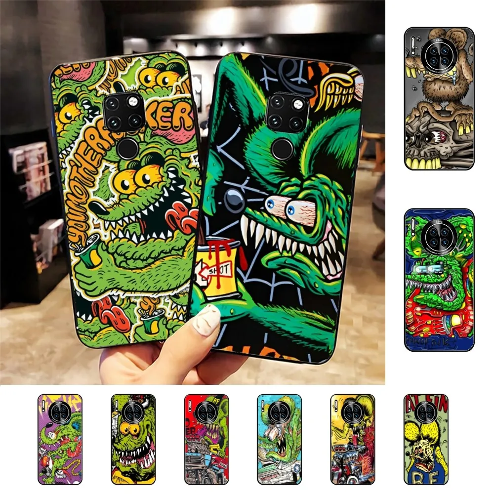 Custodia Per Telefono Stampata Funny Rat Fink Per Huawei Mate 10 20 30 40 50 Lite Pro Nova 3 3I 5 6 Se 7 Pro 7Se