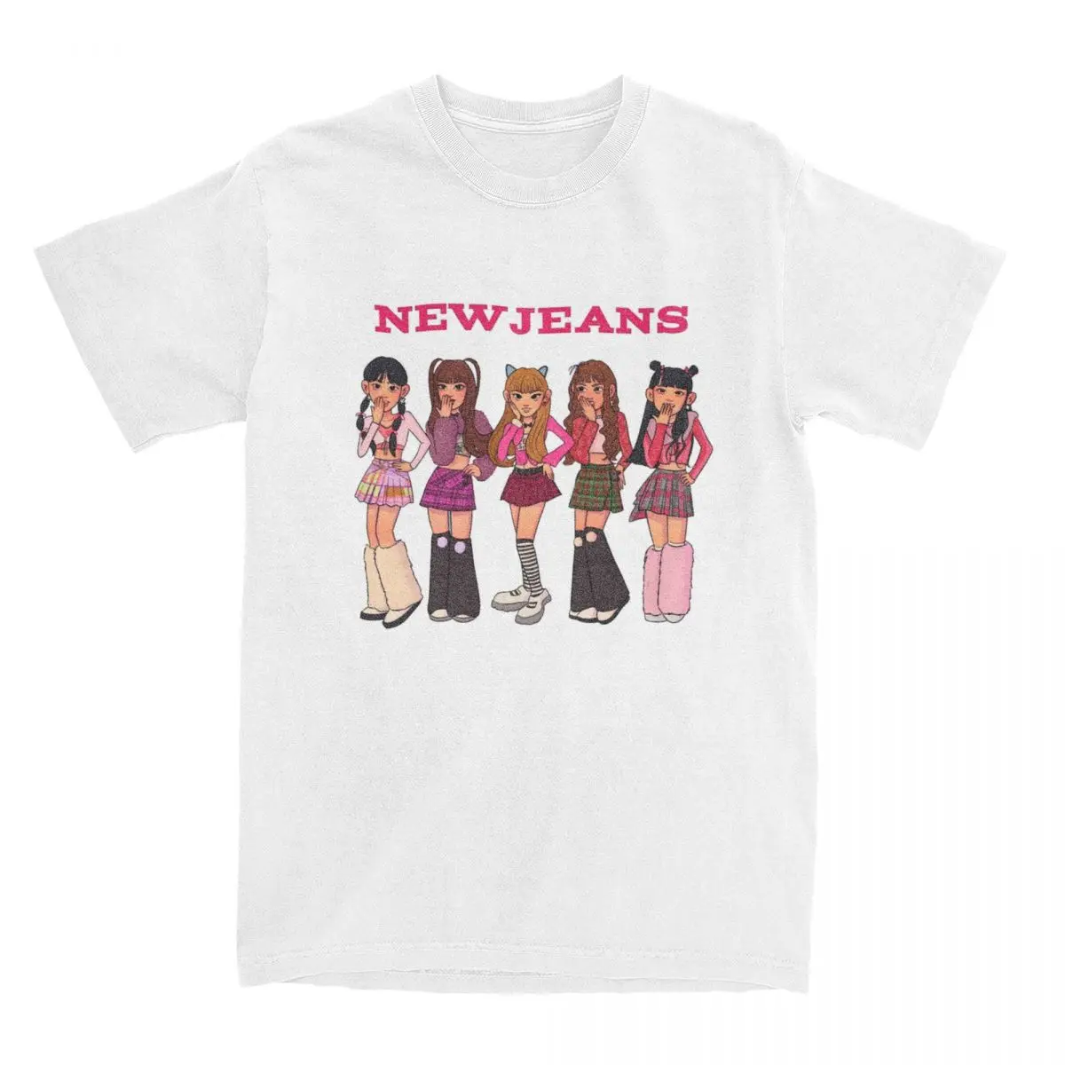 Nuovi Jeans Forever Kpop Group Music Shirt Accessori Uomo Donna 100% Cotone Funny Newjeans Idol Tees Vestiti A Maniche Corte