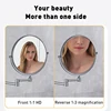 Bathroom Makeup Mirror Wall Mounted Cosmetic Extendable Shower Black Luxury Folding Mirror Extend Double Side Mirror for Hotel 2