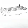 Clothes Drying Rack Wall Mounted Balcony Toilet Scalable Towel Storage Shelf Foldable Drying Racks Stainless Steel Towel Rack 6