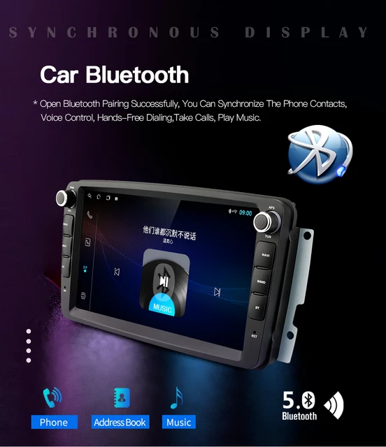 Autoradio Android 9.0 Compatible Radio Mercedes Benz CLK W209 W203 W463  W208 Navigation GPS Unité principale à écran tactile de 9 pouces Lecteur  multimédia MP5 Vidéo avec 4G WiFi DSP Carplay Navigati 