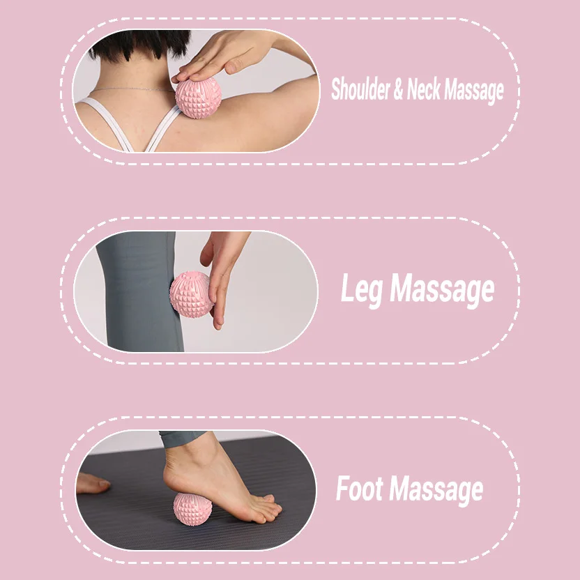 Professional Massage Balls Foot Ball Foot Massager Spiky Roller for Deep Tissue Trigger Point Yoga Pilates Excercise Ball