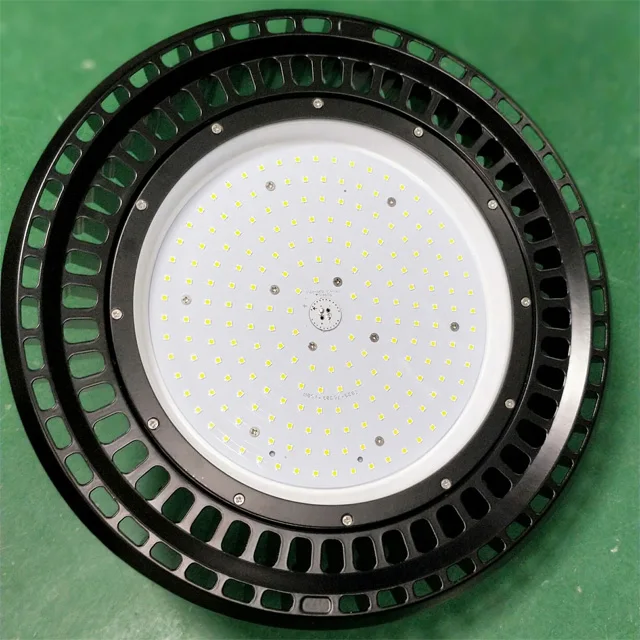waterproof industrial 100w 150w 200w ufo led high bay with hood