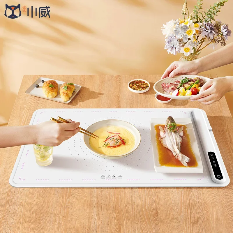 Foldable Silicone Hot Food Board with Intelligent Heat Preservation for Home Use
