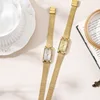 2024 New Fashion Gedi Top Brand Luxury Gold Mesh Steel Vintage Rectangular Luxury Elegant Waterproof Ladies Quartz Gifts Watches 4