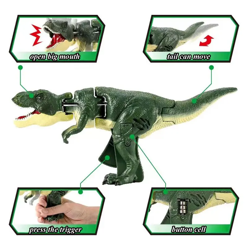 Pressing Dinosaurs Bites Trigger The T-Rex  Moving Dinosaur Puzzle Novel Children's Fun Toys Pop Up Novel Gift 2