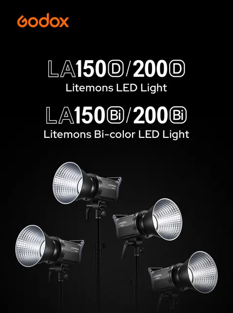 Godox-LEDビデオライトパネルla150d,190w,la150i,230w,l200d,LCD 