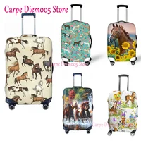 Sunset Horse Suitcase Cover Horses Riding Funny Business Protector Vacation Practical Luggage Supplies 1