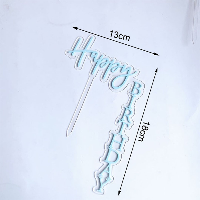 Birthday Acrylic Cake Topper Cake Toppers Birthday Cakes Party Wedding Decoration Anniversaire Candy Bar Father Mother