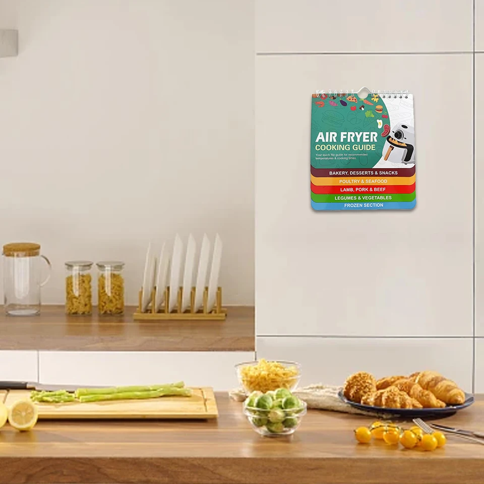 Magnetic Air Fryer Cooking Guide Sheet
