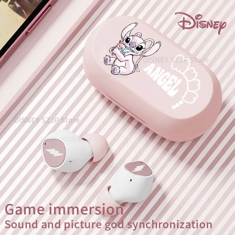 Disney Lilo & Stitch Angel 5.3 Fones de Ouvido sem Fio Bluetooth D29 Stereo hd Chamada Headconjunto Toque Inteligente Fone de Ouvido Longa Resistência - Image 4