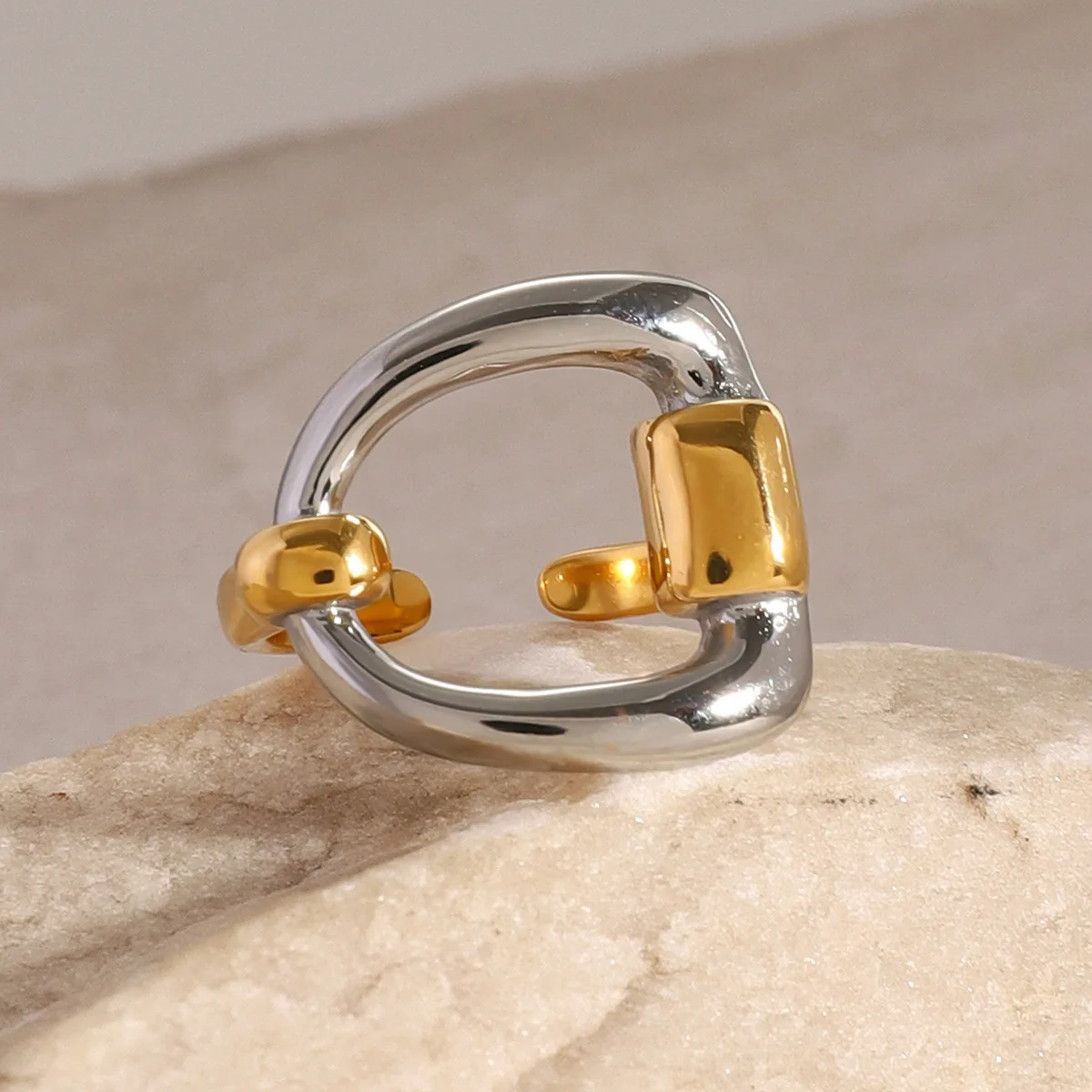 Yori Stainless Steel Personalized Ring 18K PVD Plated Individualistic Jewelry Accessories Gift Metal High Quality Daily 4