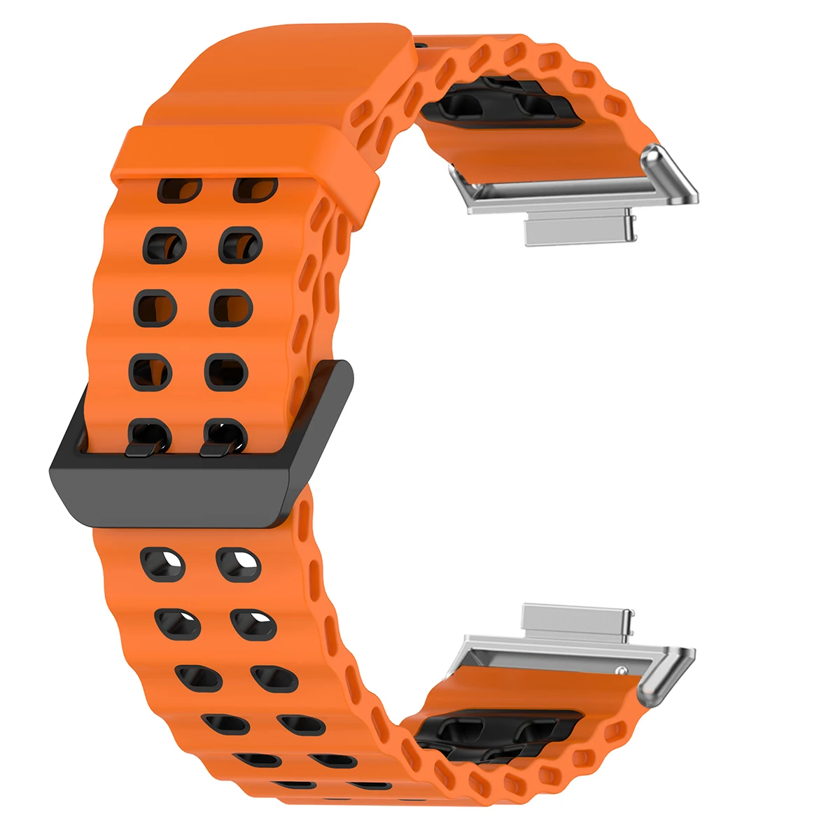 Silicone Two-Tone Breathable Sport Wristband Strap