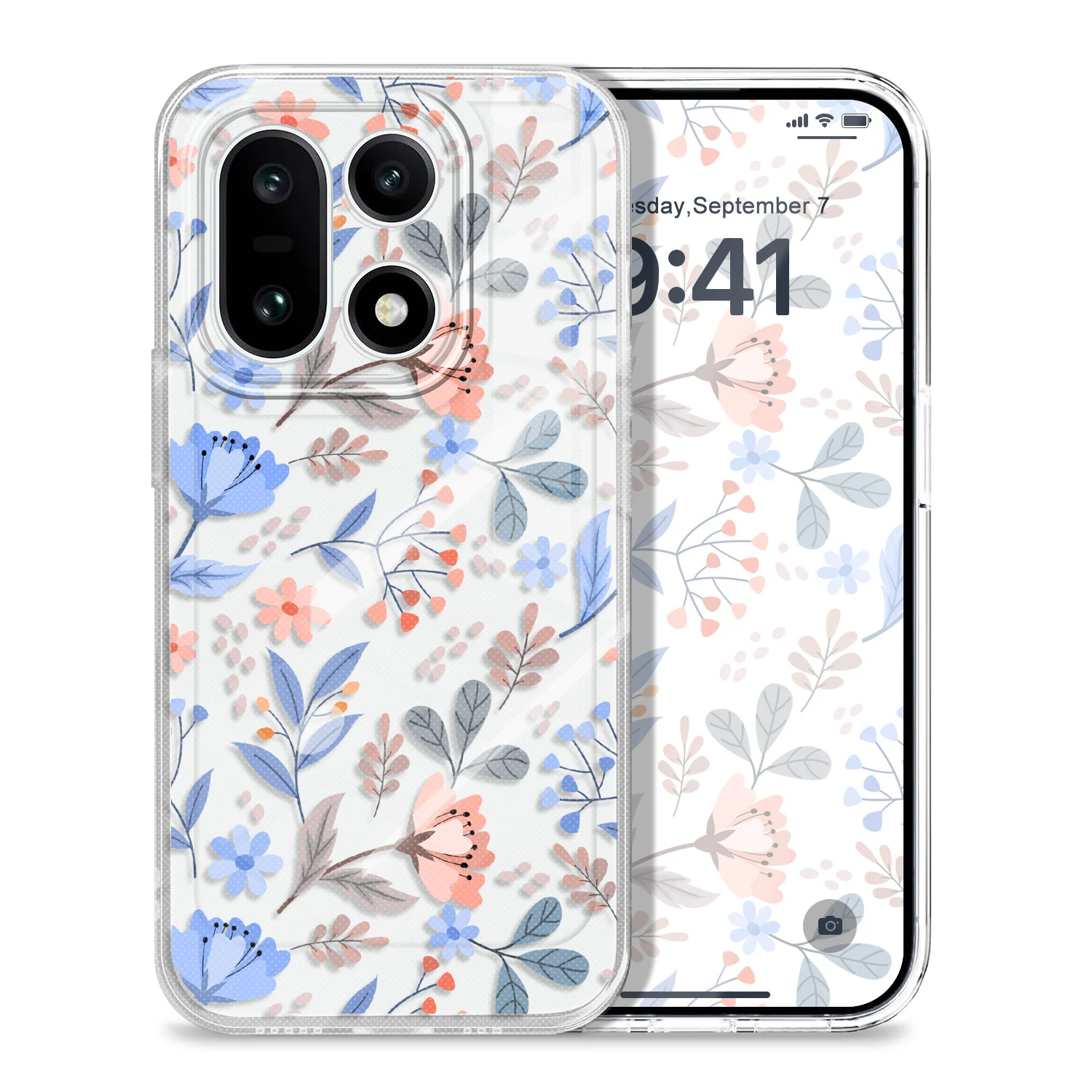 Orchid Leaves Transparent Soft TPU Phone Case