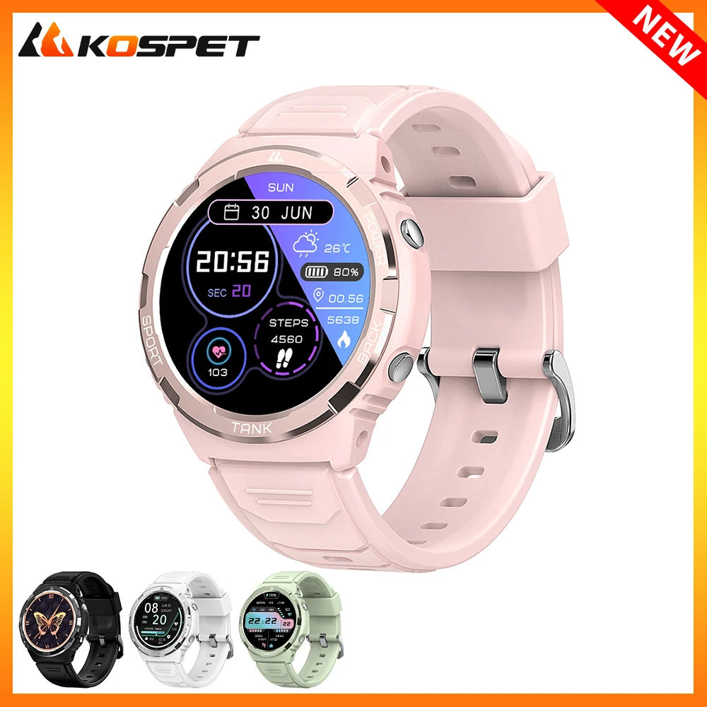 2024 KOSPET TANK S1 Women Smart Watch For Women 5ATM IP69K 70 Sport Mode Fitness Activity Tracker Female Health Smartwatch