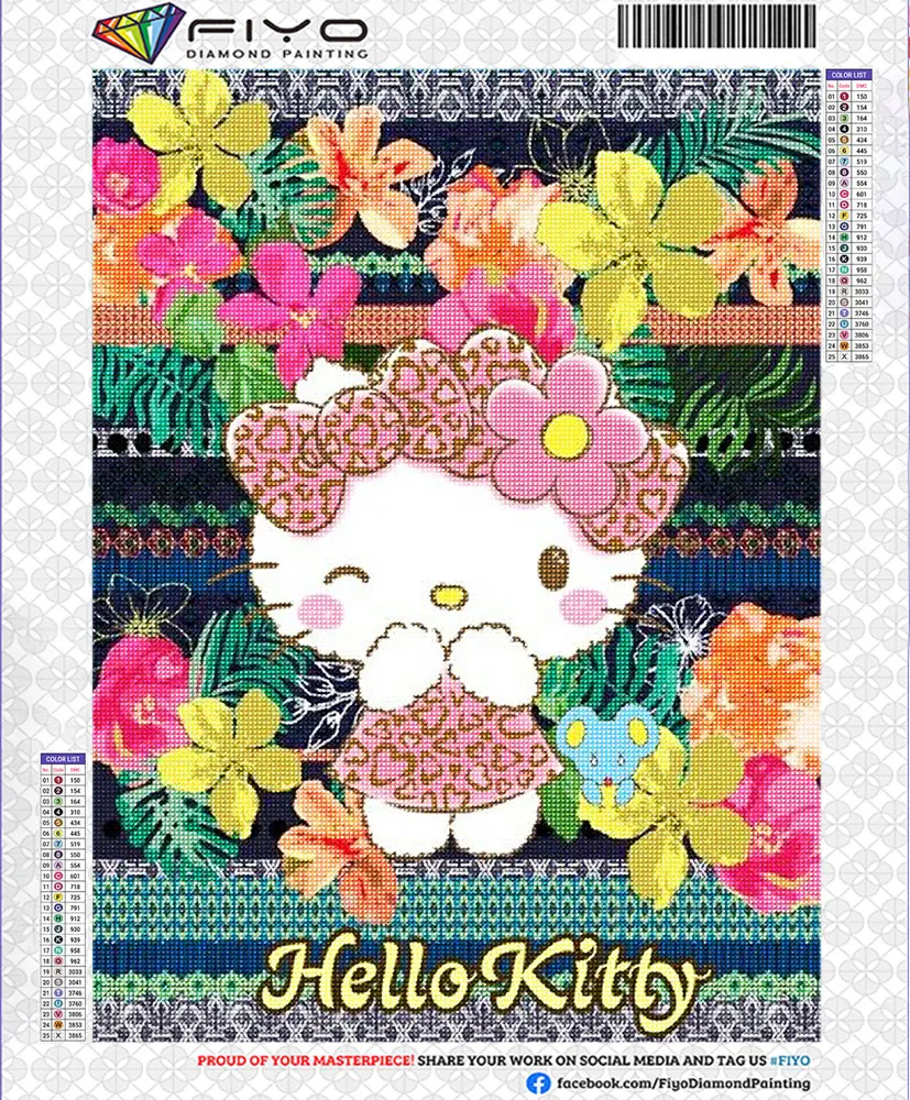 Sanrio-pintura de diamantes de Hello Kitty, nueva colección 2023