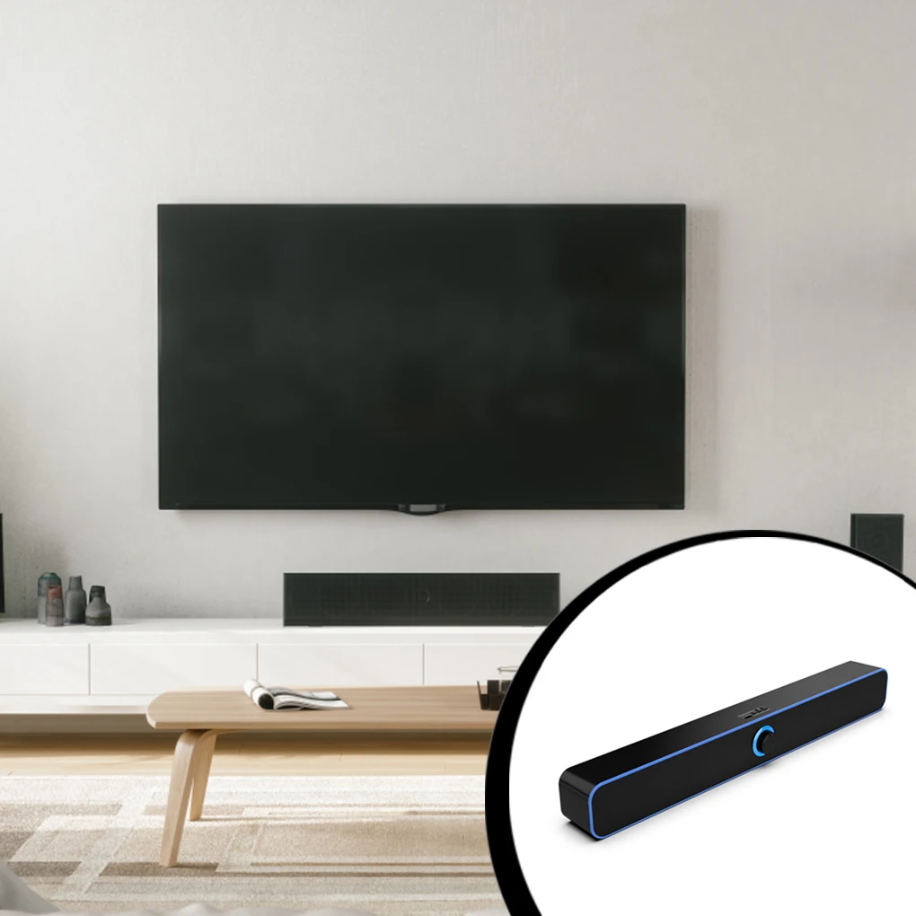 

Computer Soundbar Devices Desktop Powerful PC Speaker Sound Output Device Tabletop Music Playing Accessories Wireless 10w