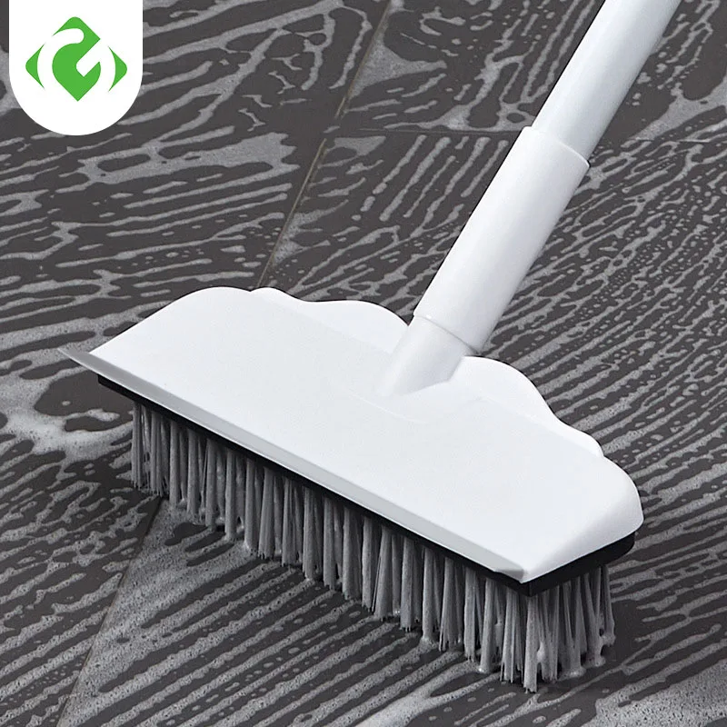 Hard Bristle Crevice Cleaning Brush with Long Handle for Shower