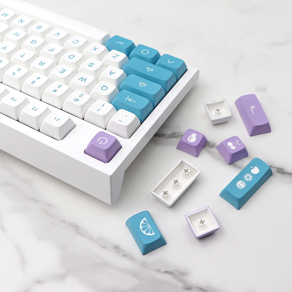 Keycap Chave Pbt Xda do Iogurte do Fruto para Rk61 64 Gk61 68 75 84 980 104 Gmmk Pro Tampa de Teclado Mecânico 7u Divisão Barra de Espaço 138 - Imagem 5