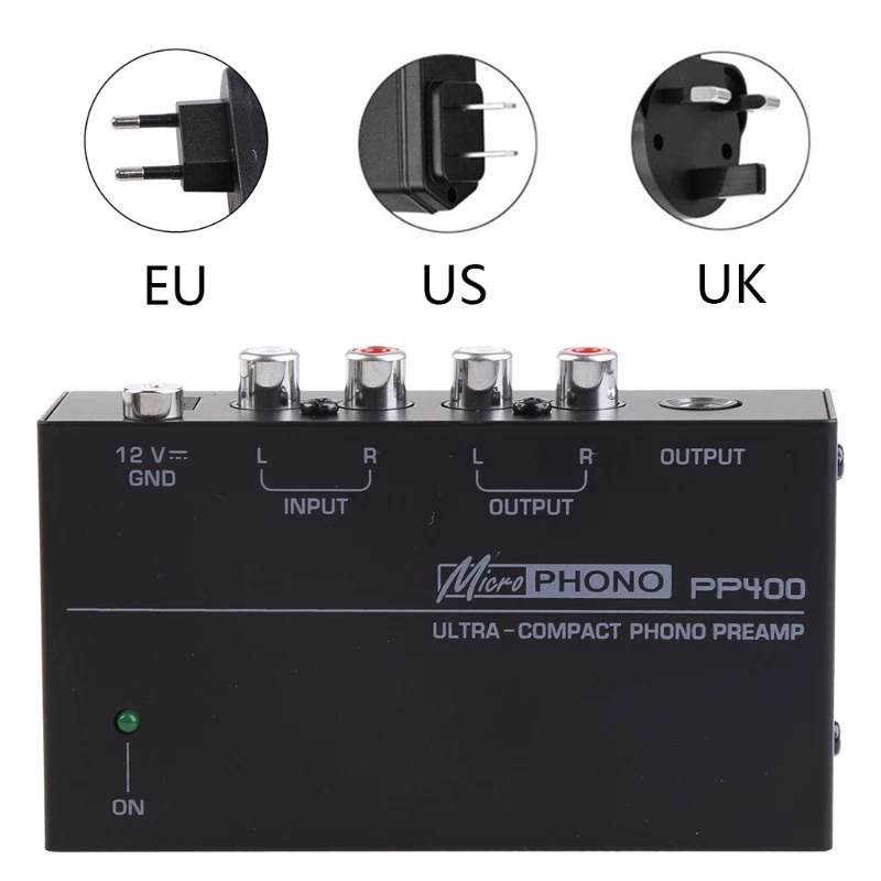 

PP400 Phono Preamp Preamplifier Ultra-Compact RCA Input Output 1/4 inch