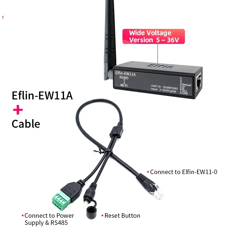 ตัวเลือกสินค้า อุปกรณ์แปลง RS485 เป็น WiFi สำหรับ IoT