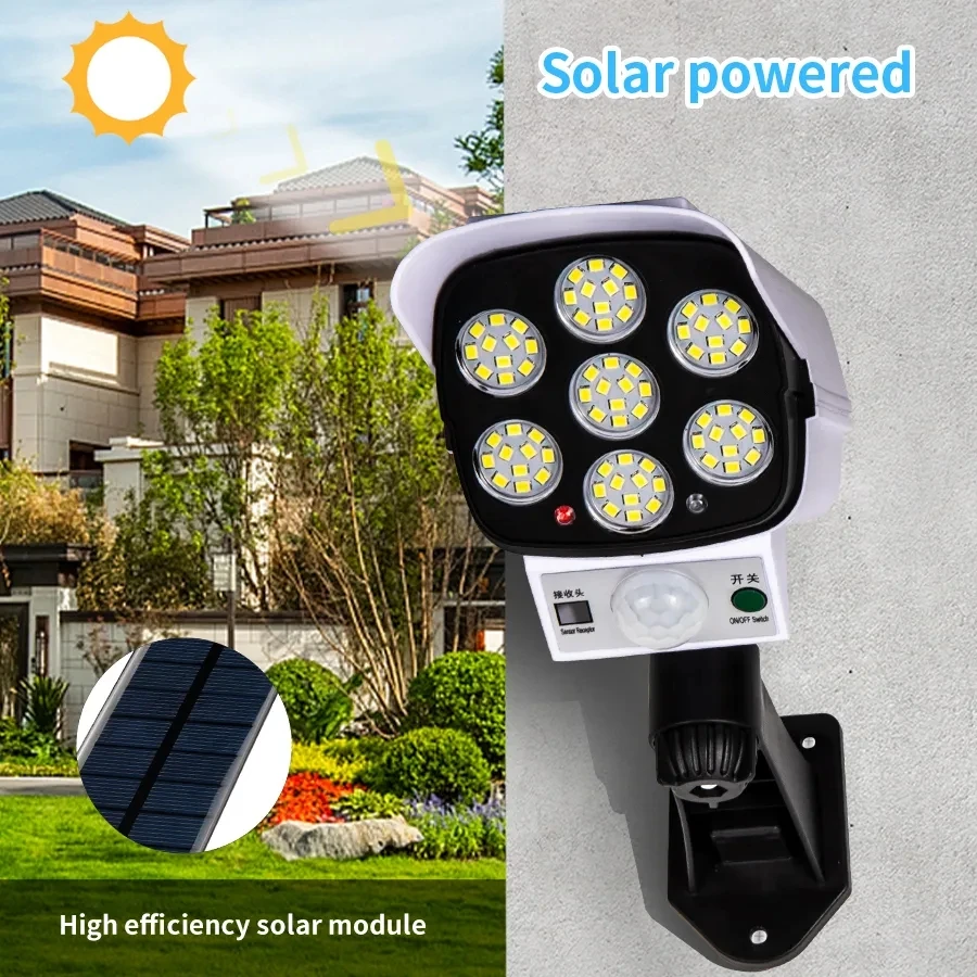 Dummy Fake Security Camera And Solar Motion Sensor Lights, 2