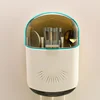 Kitchen Cutlery Storage Box Wall Mount Tableware Storage Holder with Lid Dustproof Spoon and Chopstick Organizer Drain Racks 4