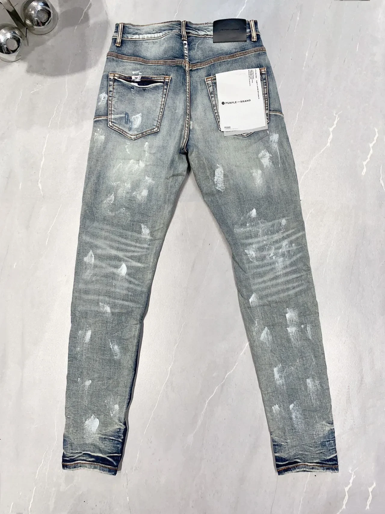 

Фиолетовые брендовые джинсы 1:1 с высокой талией, модные высококачественные облегающие джинсовые брюки с низкой посадкой