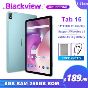 Blackview Tab 16 11-inch 2K FHD+ Display Unisoc T616 8GB+256GB 7680mAh  Battery Widevine L1 Android Tablet PC, Blue - Buy Online at Best Price in  UAE - Qonooz