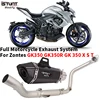 Full Motorcycle Exhaust System Slip On For Zontes GK350 GK350R GK 350 X S T Escape Modify Front Link Pipe Moto Muffler DB Killer