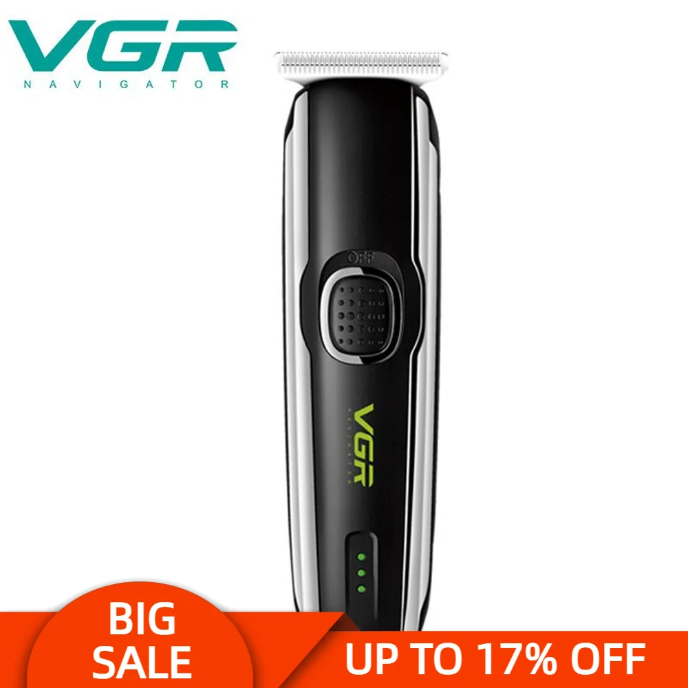 VGR V020 Hair Clipper Professional Personal Care Trimmer For Men Barber White Carving USB Rechargable Noise Reduction VGR 020