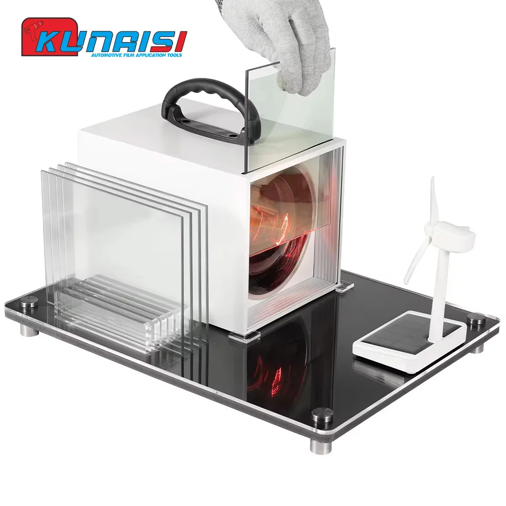 Handheld Heat Lamp Box 150W Infrared Lamp Ultraviolet Heat Box car wrapping tools automotive film tools For Paint Drying &Window Film Test Car Bodywork KNS