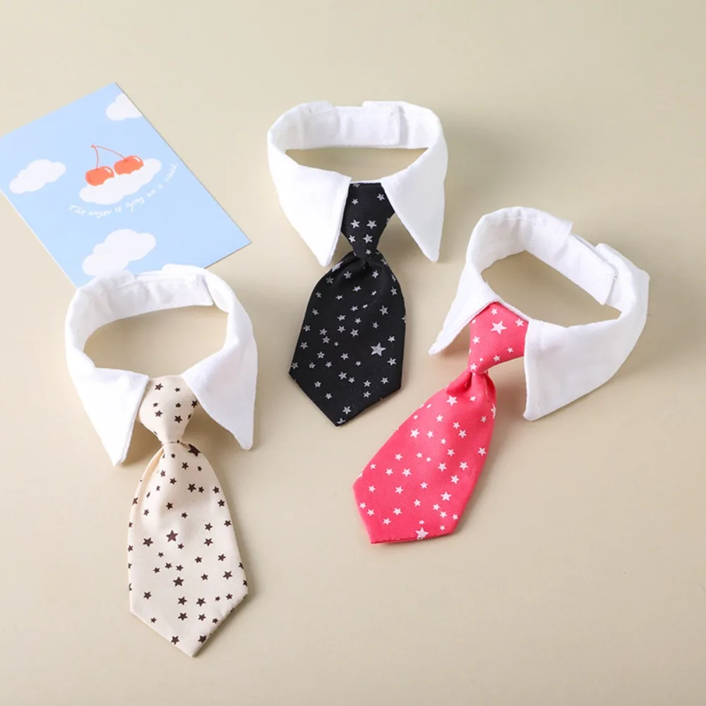 Cute Cotton Dog Necktie collare per cuccioli regolabile cravatta formale per animali domestici Soft Cat Tuxedo papillon Chihuahua forniture per cani decorazione per cani da compagnia