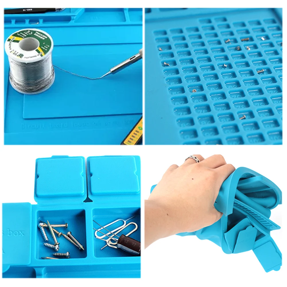 Adsorption Soldering Mat Platform Heat-Resistant Magnetic for BGA Soldering Station Silicone Repair Pad 2