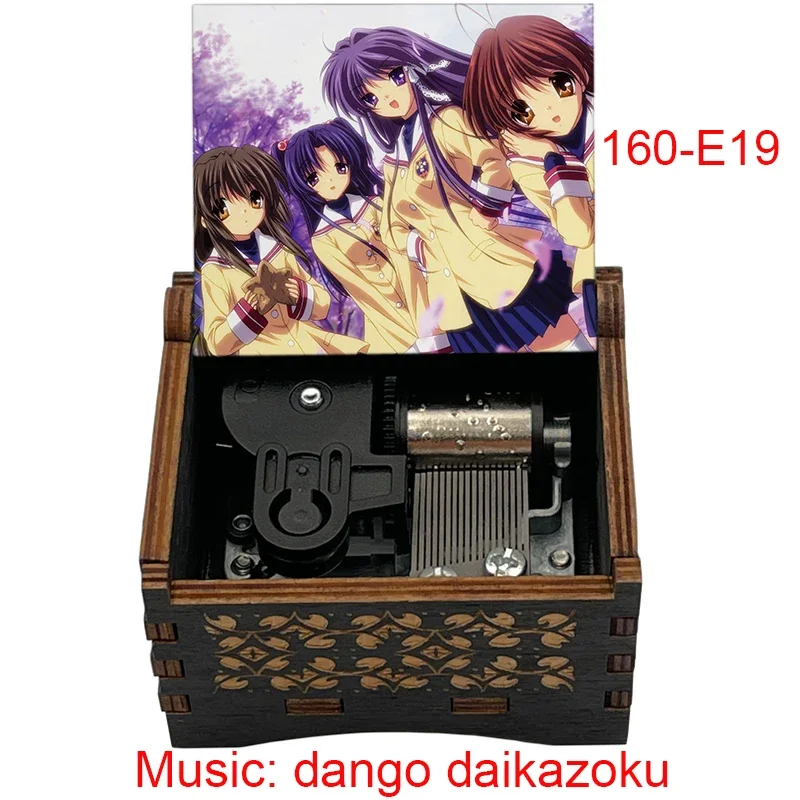 Newest Dango Daikazoku Wooden Music Box Wind Up Movement Love and Hope Musical Theme Cute Birthday Gift to Girls Friend Festival