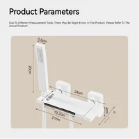 ฝักบัวอาบน้ำนํ้าตกสีเทาสีขาวสำหรับห้องน้ำพร้อมฝักบัวแบบถือด้วยมือผสมน้ำร้อนและเย็นชุดฝักบัวก๊อกเดี่ยว 6