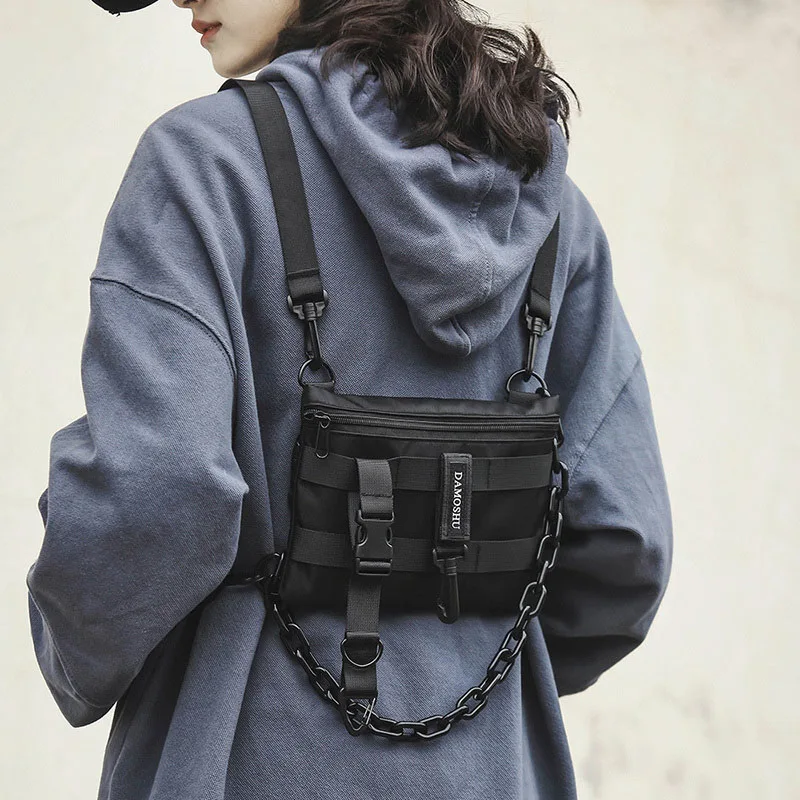 Functional Tactical Chest Bag Woman Casual small Backpack Waist Packs Unisex Chest Rig Bag quality nylon Shoulder Crossbody bags