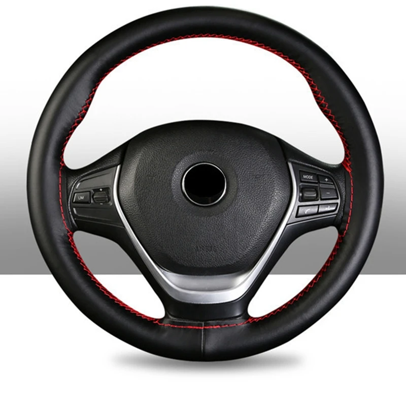 Steering Wheel Cover DIY Hand Sewing Microfiber Leather 37-38CM