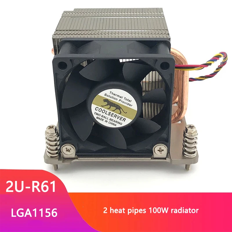 

COOLSERVER R61 2U Server CPU Cooler Workstation Computer Radiator PWM Quiet Cooling Fan For Intel LGA 1151 1156 1155