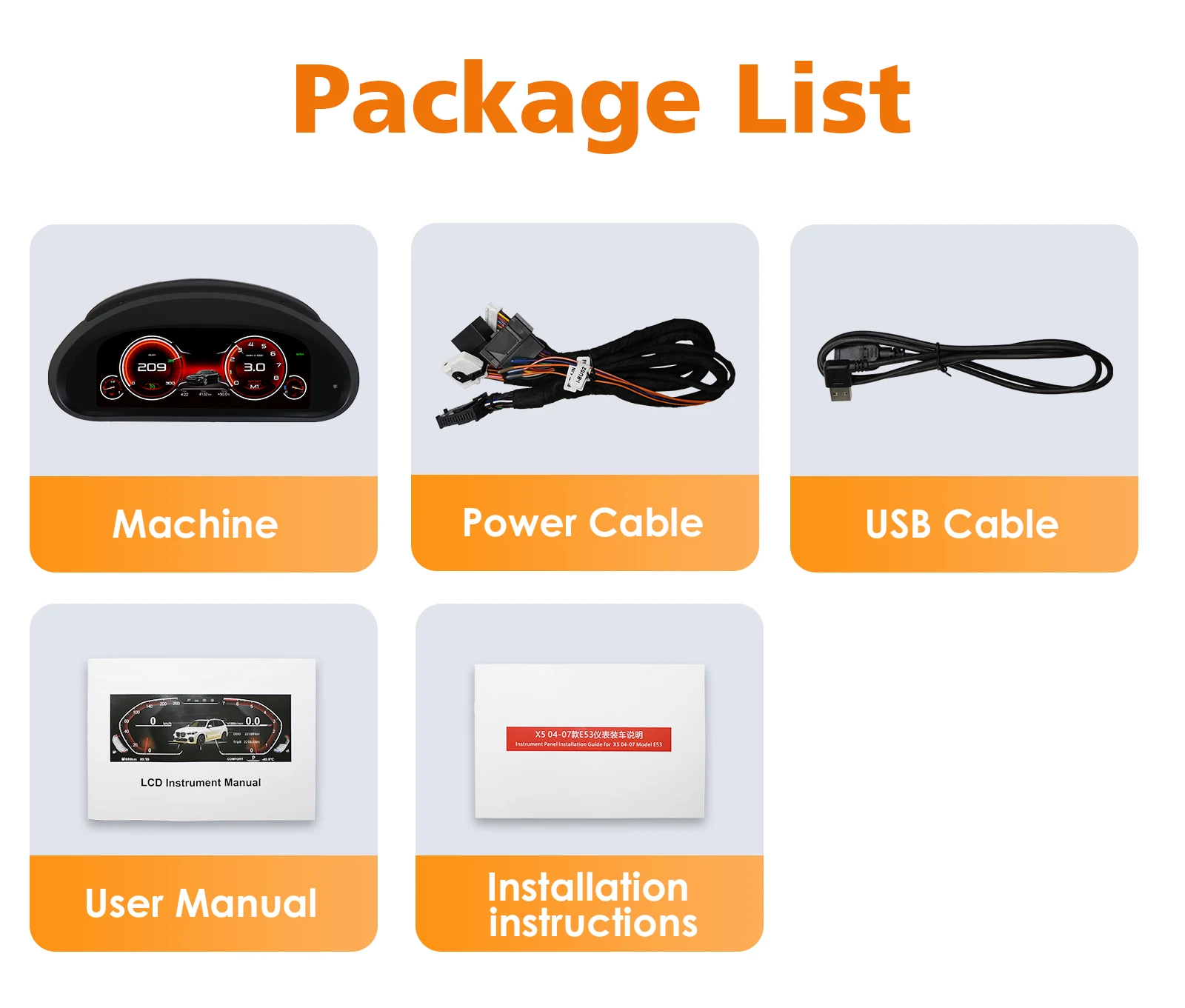 OSSURET Gran Oferta Envío Rápido Panel de Instrumentos Digital de 10.25 Pulgadas con Sistema Linux, Velocímetro LCD Completo para BMW Serie 3 E46 1999-2004, Múltiples Idiomas, Estilo ID6, Pantalla OBD con Funciones Originales del Coche, Pantalla HD 1920*720, Plug and Play, Indicadores para Coche 8