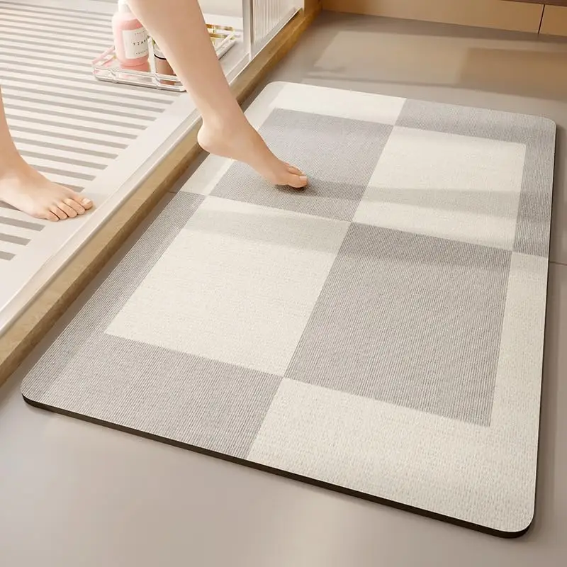 Diatomaceous Earth Bath Mat|Quick Dry Bath Mat|Super Absorbent Bath Mat|Non Slip Bathroom Rugs(40×60cm) (Navy blue) 5