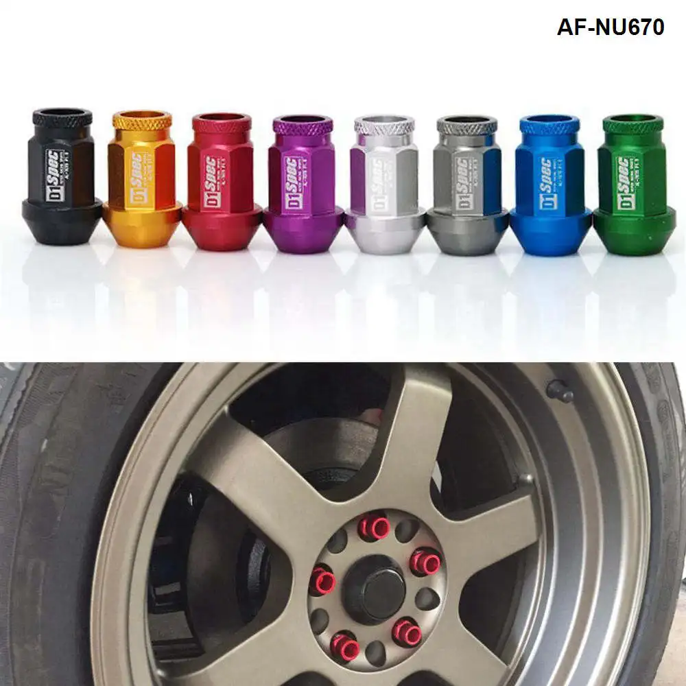 D1 Spec Jdm Racing Wheel Lug Nuts M12 X 1.5MM / M12 X 1.25MM 20PCS For Honda Civic Acura Integra For Ford AF-NU670 AUTOFAB