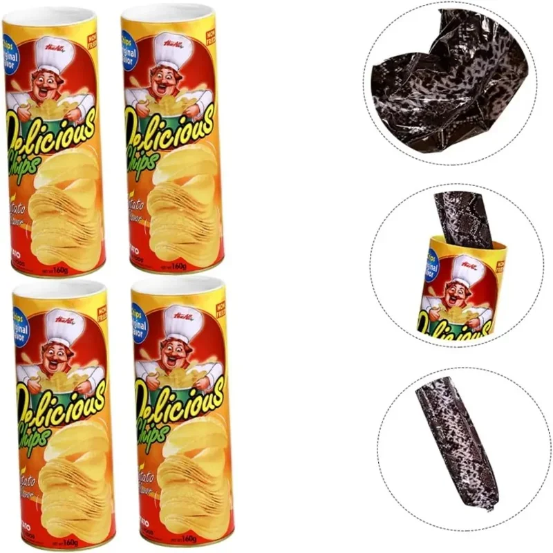 April Fool's Day Scare Simulation Snake Potato Chips Bucket Prank Strange Toy Prank to Send Friends Send Girlfriends