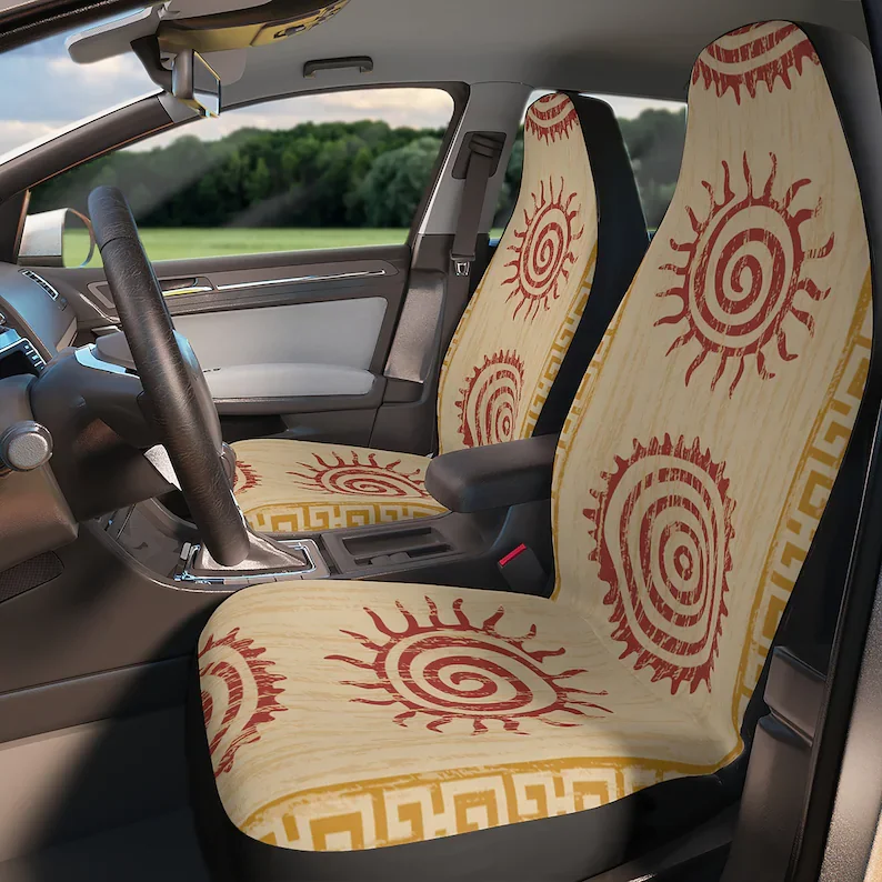

Mystical Sun Beige Car Seat Cover, Cute Seat Cover for Car Interior Decor, Mystical Sun Car Decor, Cute Car Accessories, Car Sea