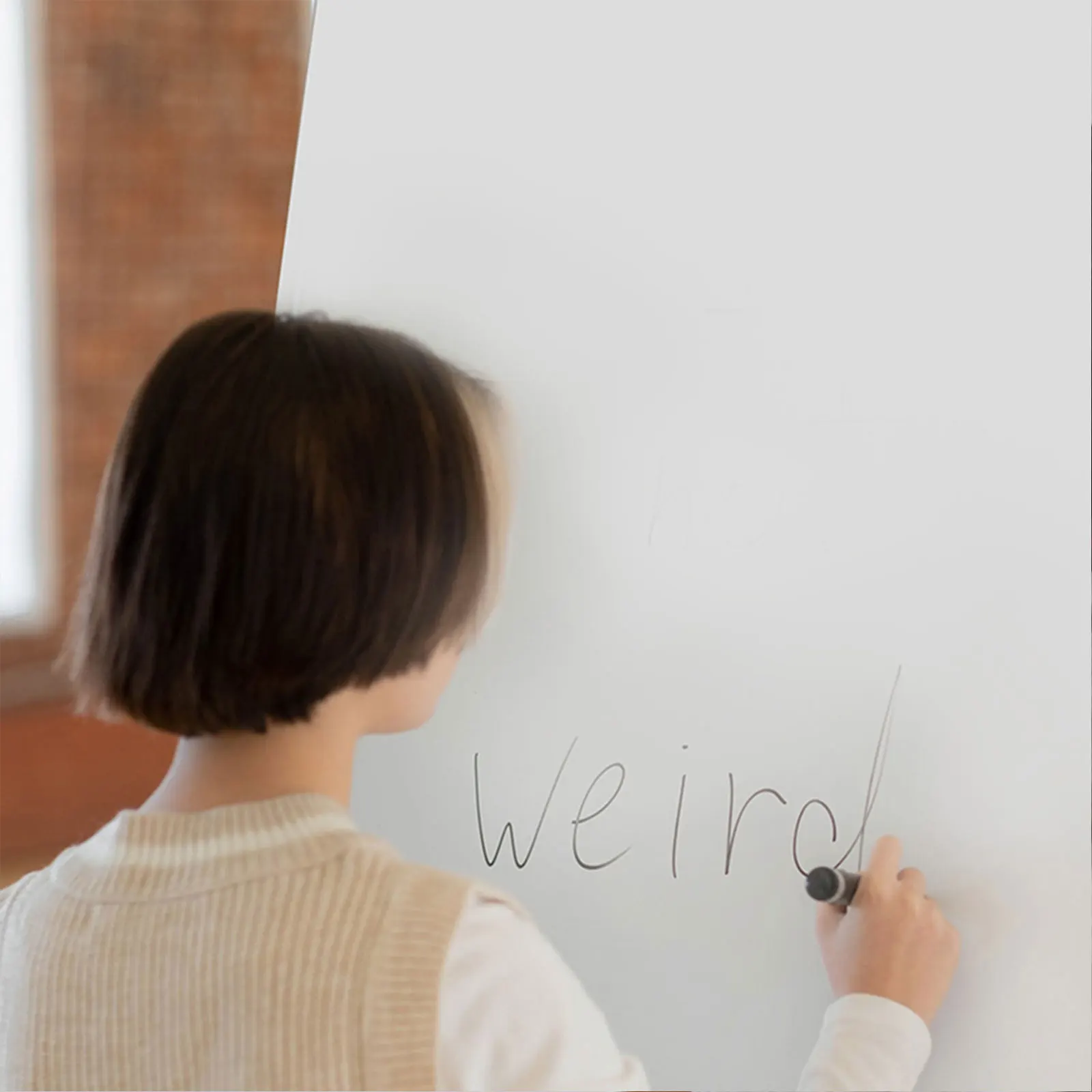 건식 지우기 보드 벽 스티커-프리미엄 정적 접착, 벽에 손상 없음, 청소 및 재사용 용이-가정, 학교 및 학교에 적합