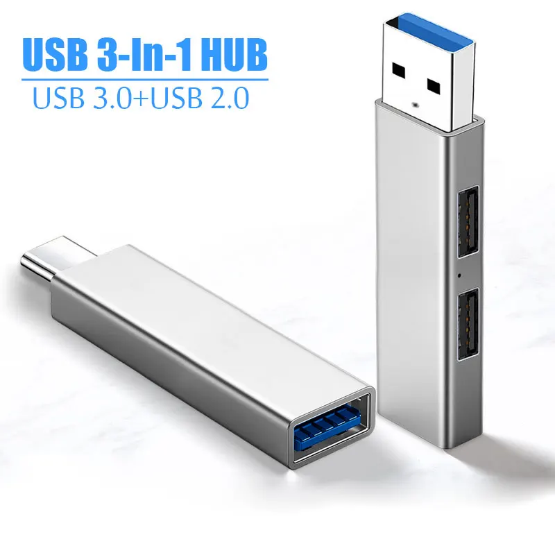 3-in-1 USB 3.0 HUB USB HUB 2.0 Multi USB Splitter Type-C to USB HUB USB 3.0 OTG Adapter Multiple Expander for Macbook Pro