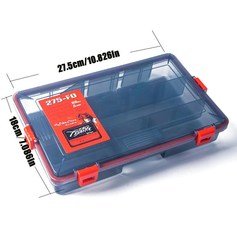 Compact Multi-Compartment Fishing Accessory Organizer Box
