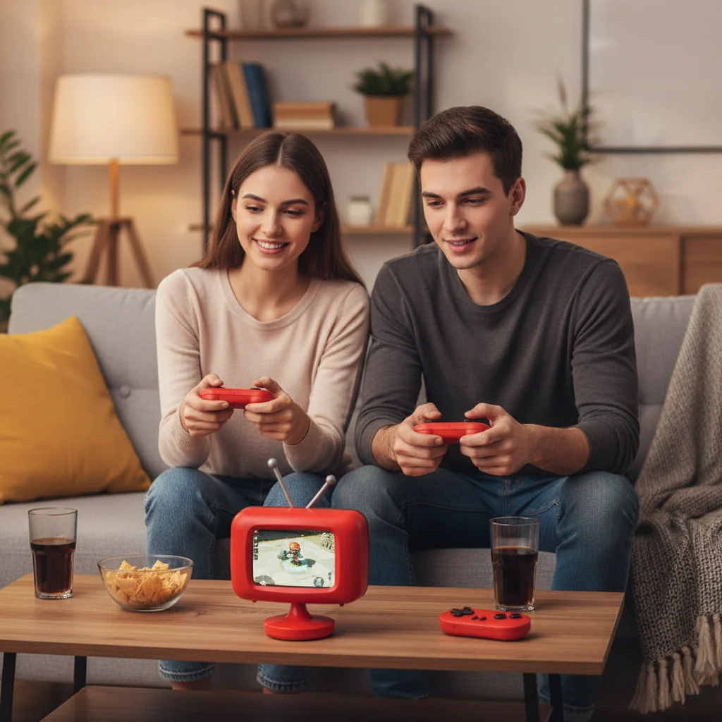 Classic Retro Game Console With 300 Built-in Games| 2.4G Wireless Two-Player Controllers AV Cable For TV Connection_voghion.com