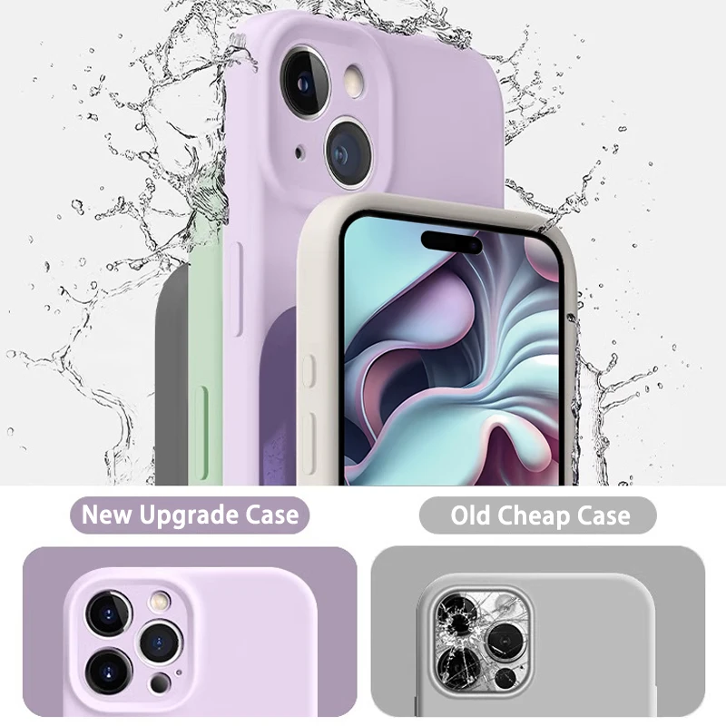 Sleek Shockproof Phone Case with Lens Protector & Durable Back Cover